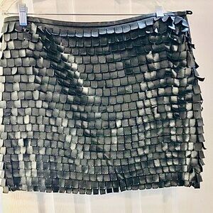Max studio fringe Black Textured Skirt